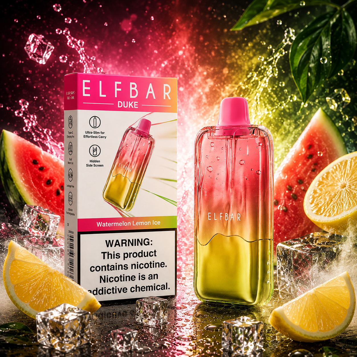 Elfbar 35k duke - Watermelon lemon ice  🍉🍋🧊
