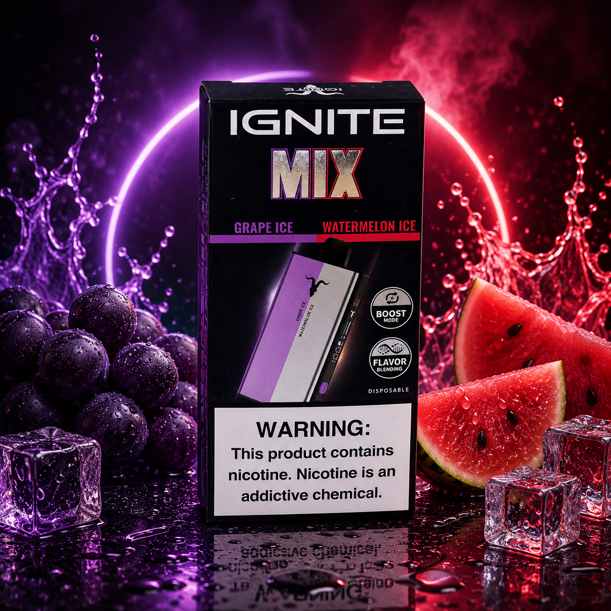 Ignite v400 mix - Grape Ice + Watermelon Ice