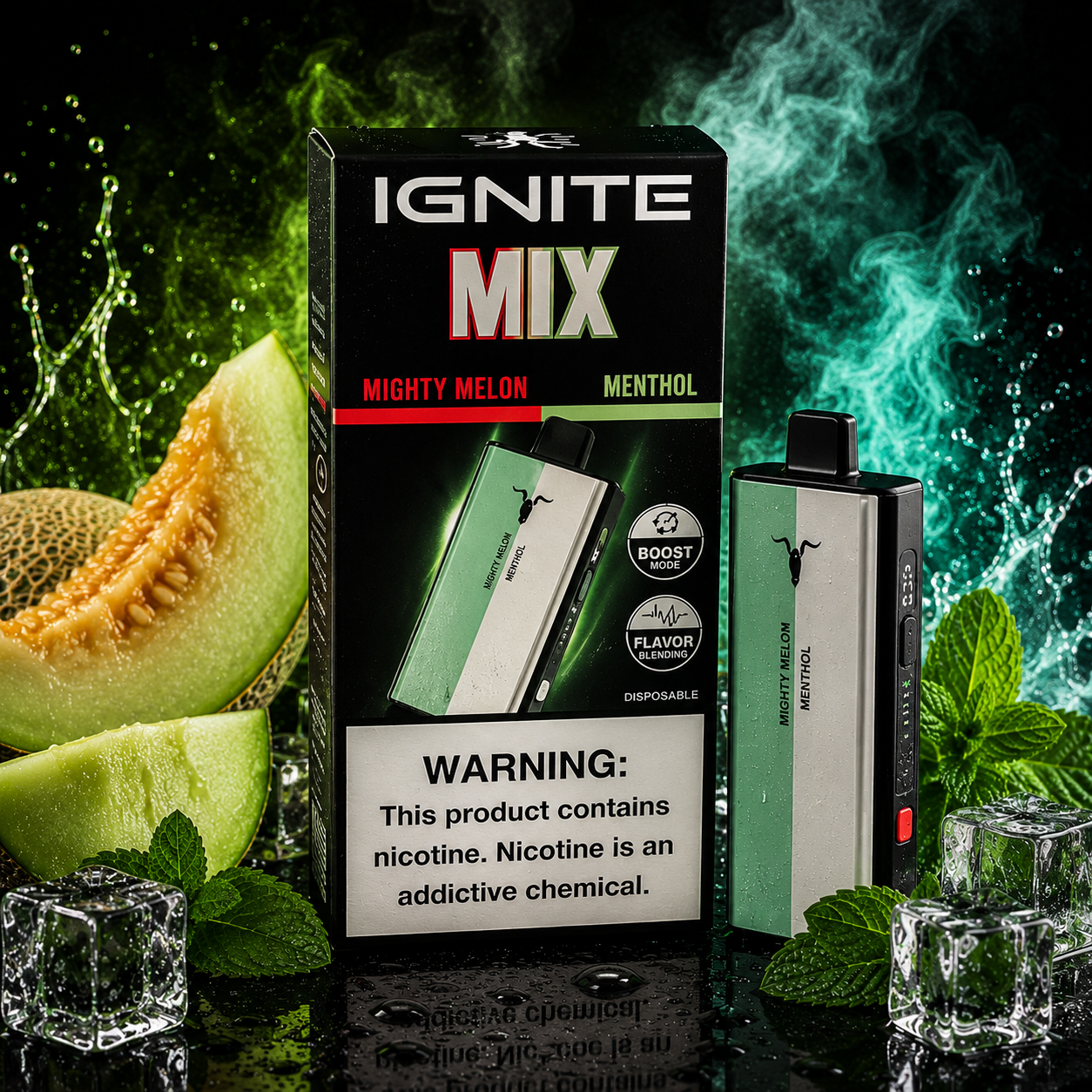 Ignite v400 mix - Menthol + Mighty Melon